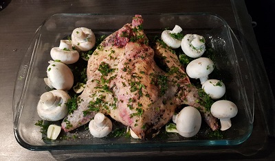 faisan rôti facile au four avant cuisson au péché gourmand